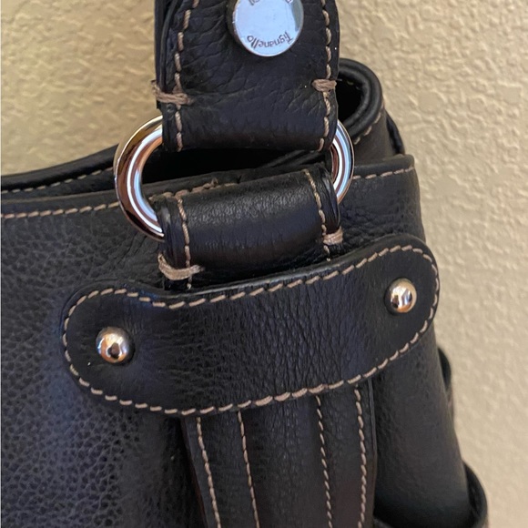Tagnanello Leather Double Handle Satchel/Shoulder Bag. Black. Like new. - Picture 3 of 8
